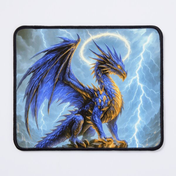 Item preview, Celestial Storm Dragon – Lightning Guardian Fantasy Art designed and sold by DrakariArt.