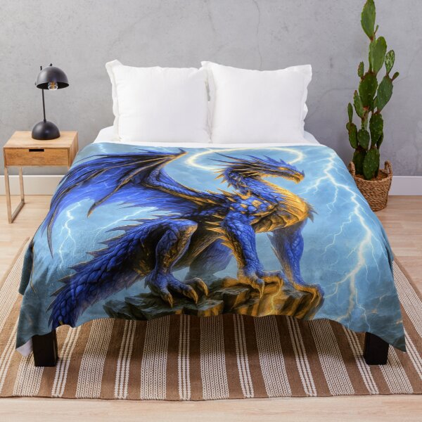 Item preview, Celestial Storm Dragon – Lightning Guardian Fantasy Art designed and sold by DrakariArt.