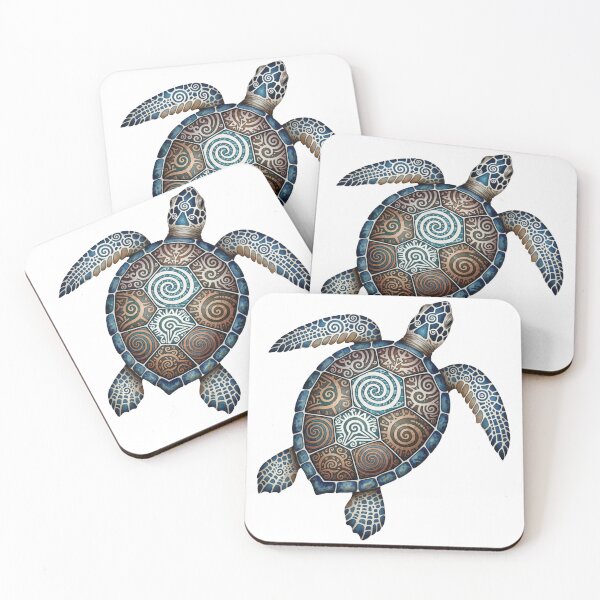 Item preview,  Ancient Tribal Sea Turtle Spiral Art designed and sold by zoughlal.