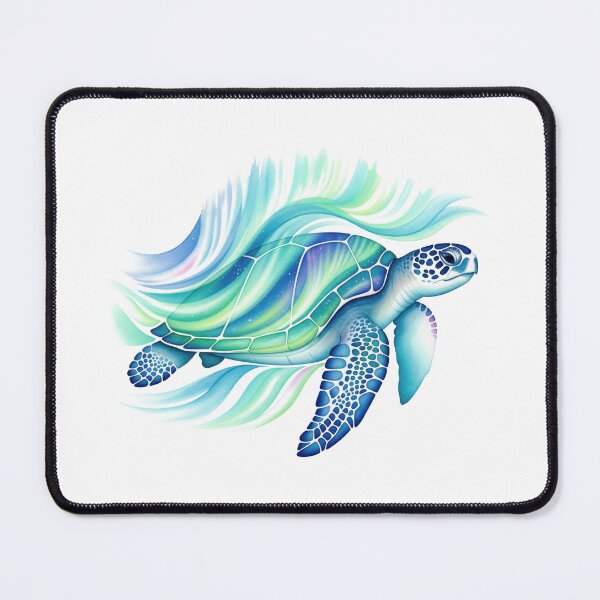Item preview, Glowing Aurora Sea Turtle Northern Lights designed and sold by zoughlal.