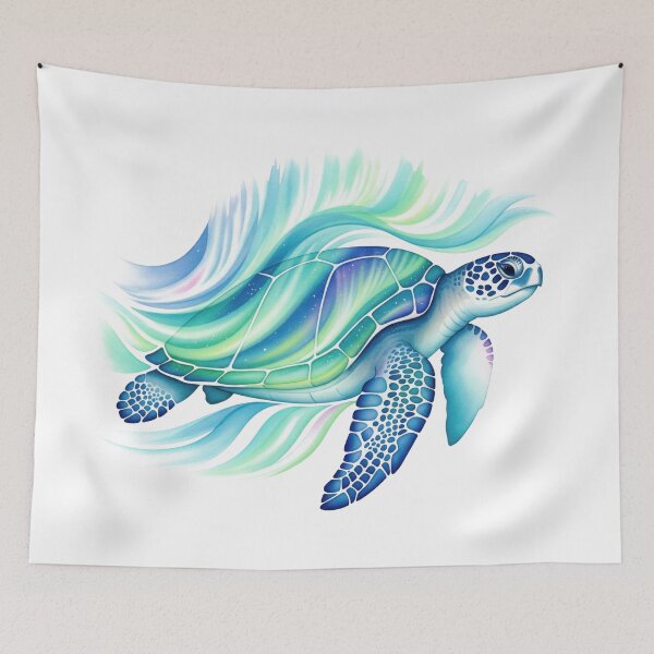 Item preview,  Glowing Aurora Sea Turtle Northern Lights designed and sold by zoughlal.
