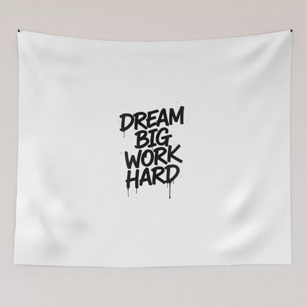 Item preview, Dream Big Work Hard - Urban Graffiti Drip Motivational Quote designed and sold by Latikshop.