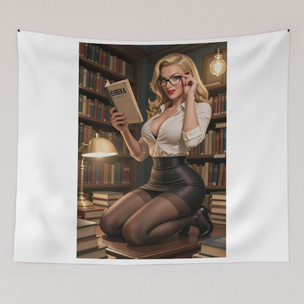 Item preview, Ilya blonde scholar eureka books library designed and sold by CathryneDelamort.