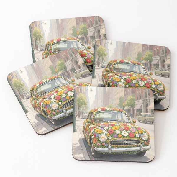 Item preview, Vintage Flower Car in the City designed and sold by Mary Spencer.