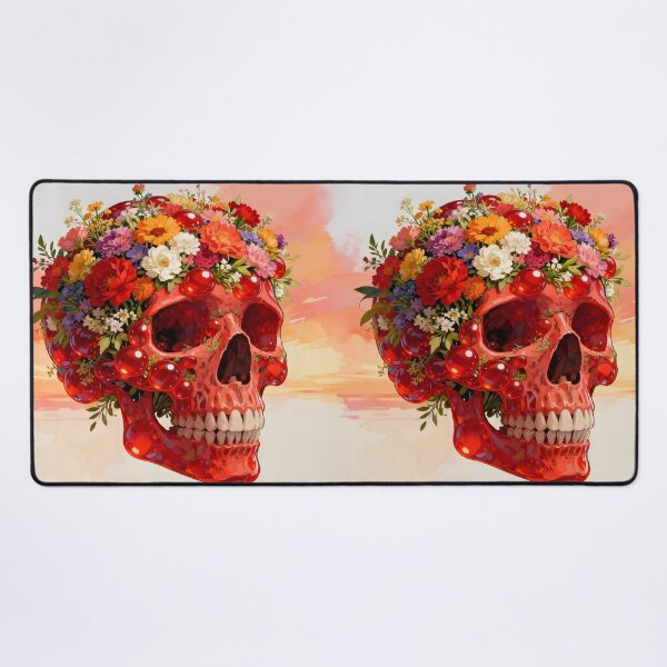 Item preview, A human skull, floral, made of red crystal designed and sold by Marcu Ioachim.