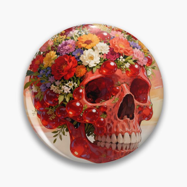 Item preview, A human skull, floral, made of red crystal designed and sold by Marcu Ioachim.