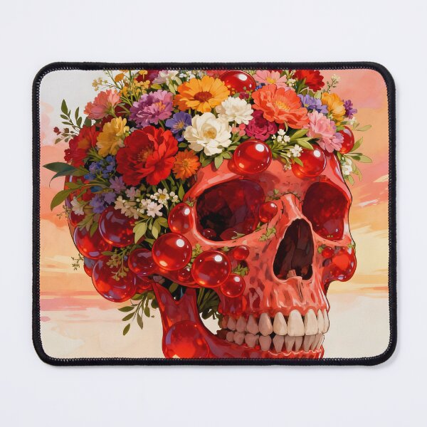 Item preview, A human skull, floral, made of red crystal designed and sold by Marcu Ioachim.