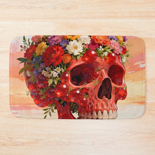 Item preview, A human skull, floral, made of red crystal designed and sold by Marcu Ioachim.