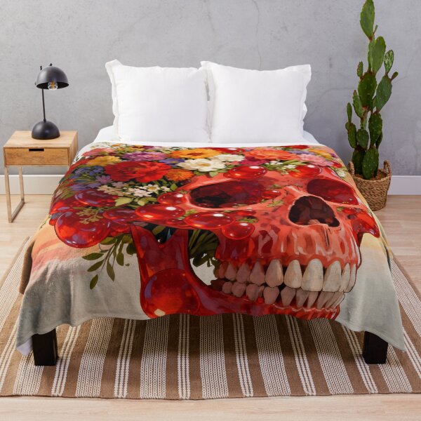 Item preview, A human skull, floral, made of red crystal designed and sold by Marcu Ioachim.