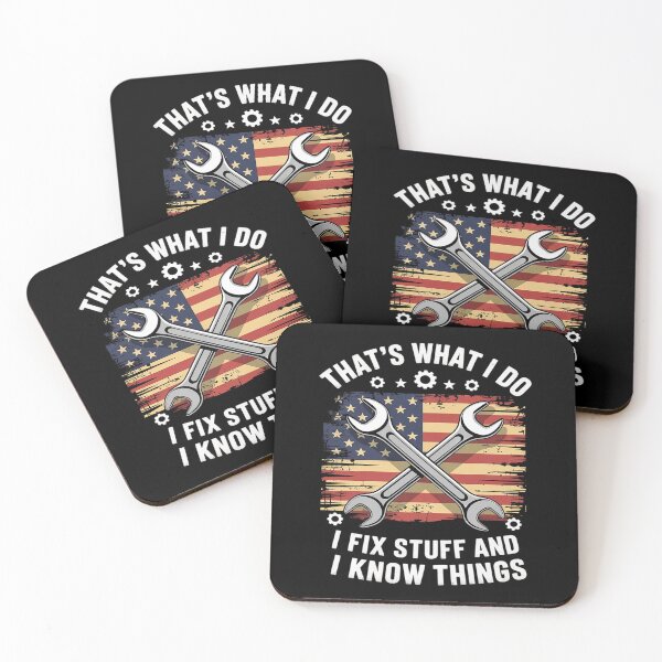 Item preview, Thats What I Do Fix Stuff USA Flag Car Mechanic Garage Men  designed and sold by VerseFarm.