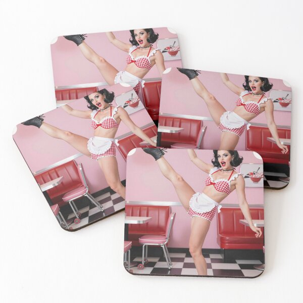 Item preview, Roller skater diner waitress balance pose designed and sold by CathryneDelamort.