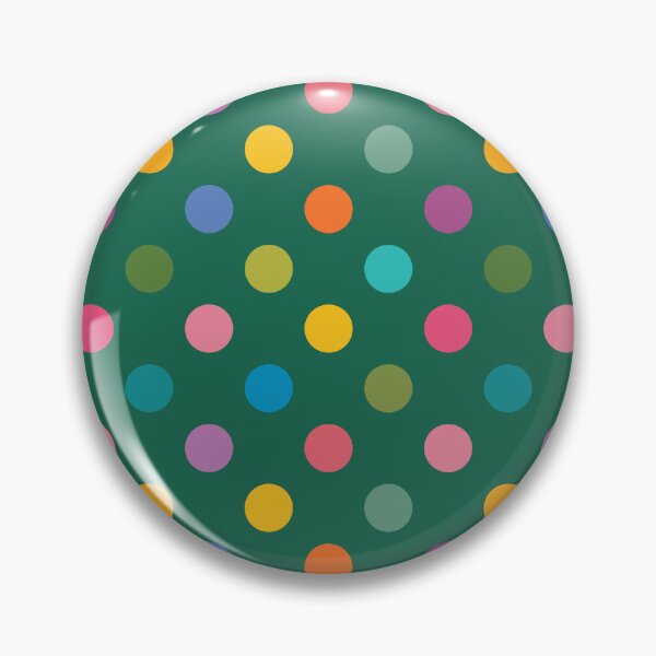 Item preview, Colorful Polka Dots on Green designed and sold by DuckyRubin.