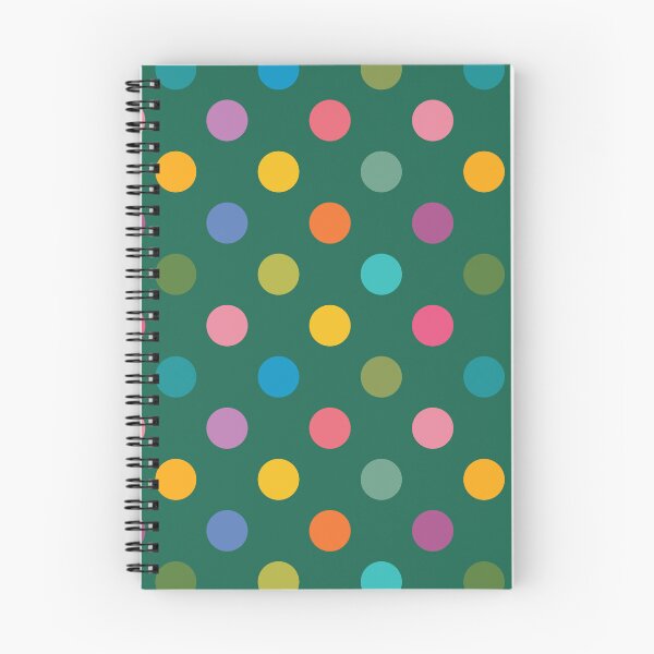 Item preview, Colorful Polka Dots on Green designed and sold by DuckyRubin.