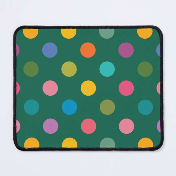Item preview, Colorful Polka Dots on Green designed and sold by DuckyRubin.