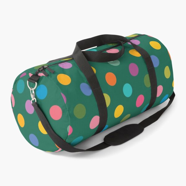 Item preview, Colorful Polka Dots on Green designed and sold by DuckyRubin.