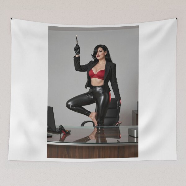 Item preview, Cassandra poised in leather balance office designed and sold by CathryneDelamort.