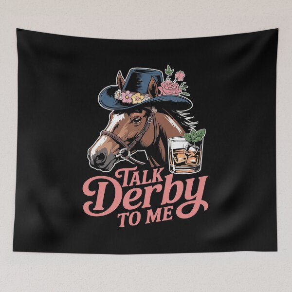 Artikelvorschau, Talk Derby To Me Lustiges Pferderennen Bourbon Derby Tag entworfen und verkauft von KotexTemu.