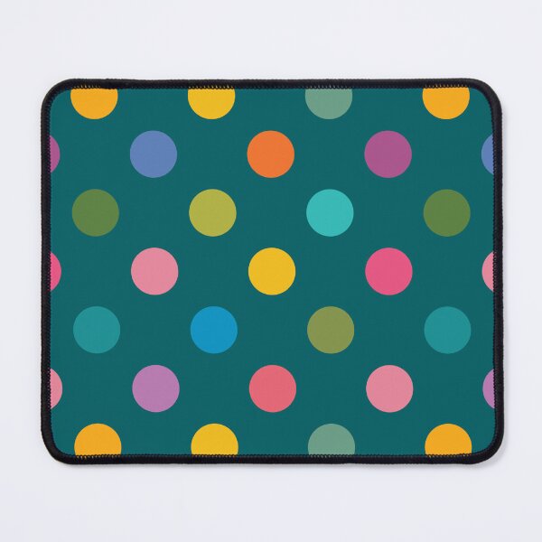 Item preview, Colorful Polka Dots on Teal designed and sold by DuckyRubin.