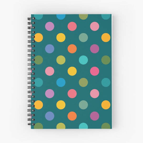 Item preview, Colorful Polka Dots on Teal designed and sold by DuckyRubin.