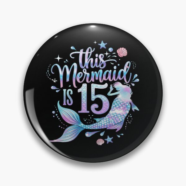 Item preview, 15th Birthday Girls 15yr 15 Year Old Mermaid Bday  designed and sold by MarkLeedsArt.