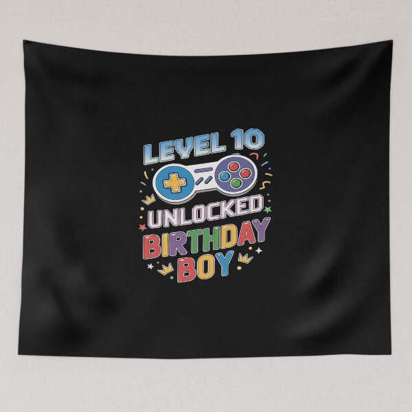 Item preview, Level 10 Unlocked Birthday Boy Video Game 10th Birthday  designed and sold by DigitaldeligArt.