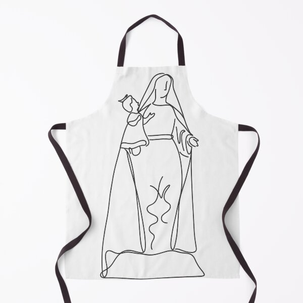 Item preview, Virgin Mary Minimalist Line Art – Catholic Religious Illustration for Schools and Churches designed and sold by @majovegana.