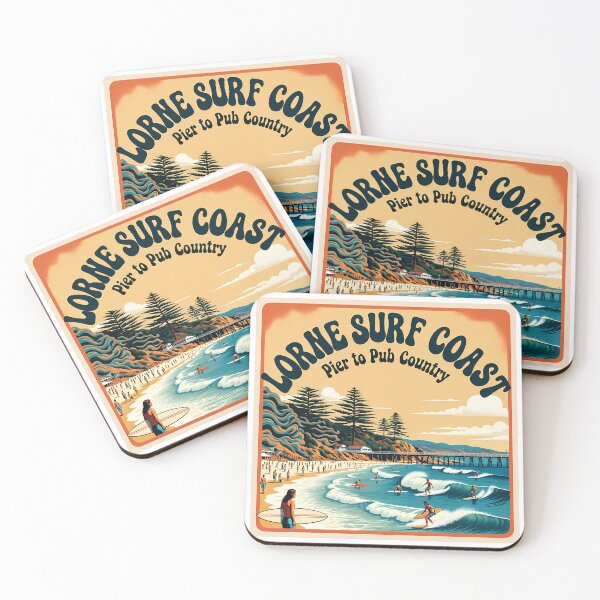 Item preview, Lorne Surf Coast Victoria - Vintage Australian Beach Poster designed and sold by Digital Dreams Arts.