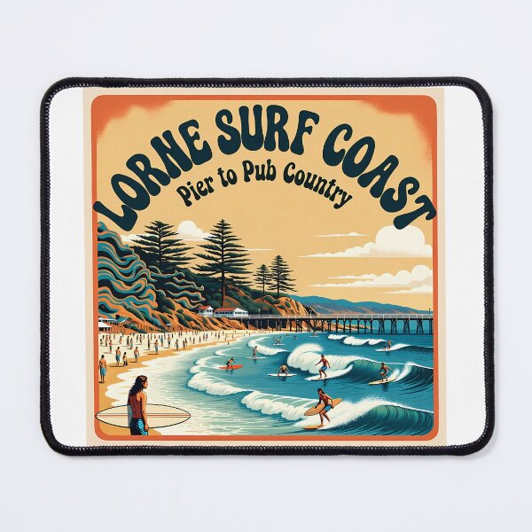Item preview, Lorne Surf Coast Victoria - Vintage Australian Beach Poster designed and sold by Digital Dreams Arts.