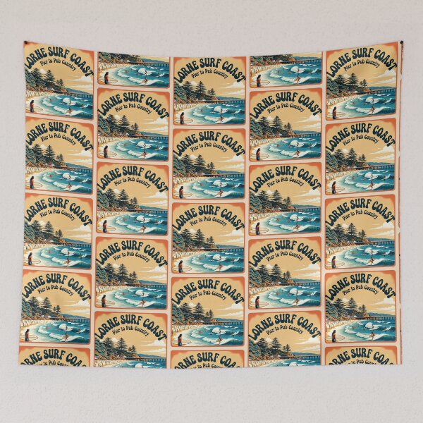 Item preview, Lorne Surf Coast Victoria - Vintage Australian Beach Poster designed and sold by Digital Dreams Arts.