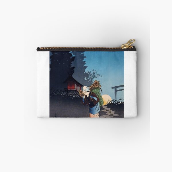 Item preview, Woman Carrying Firewood at Sunset - Hiroaki Takahashi Vintage Print designed and sold by Open Canvas.