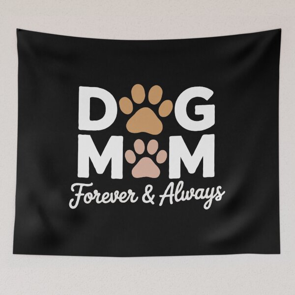 Item preview, Dog Mom Forever and Always - Chic Boho Paw Print Aesthetic designed and sold by The Real Life Symphony.