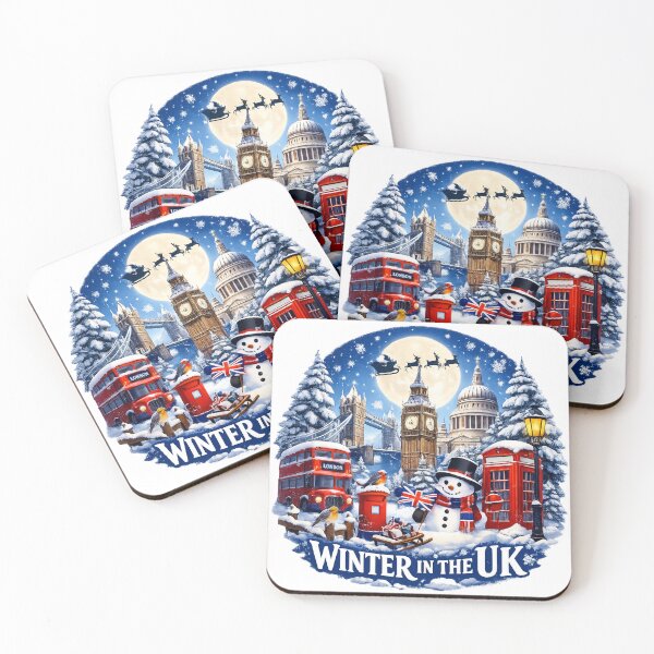 Item preview, Winter in the UK – Festive London Christmas Illustration | British Winter Scene Art designed and sold by GarnerSupplyCo.