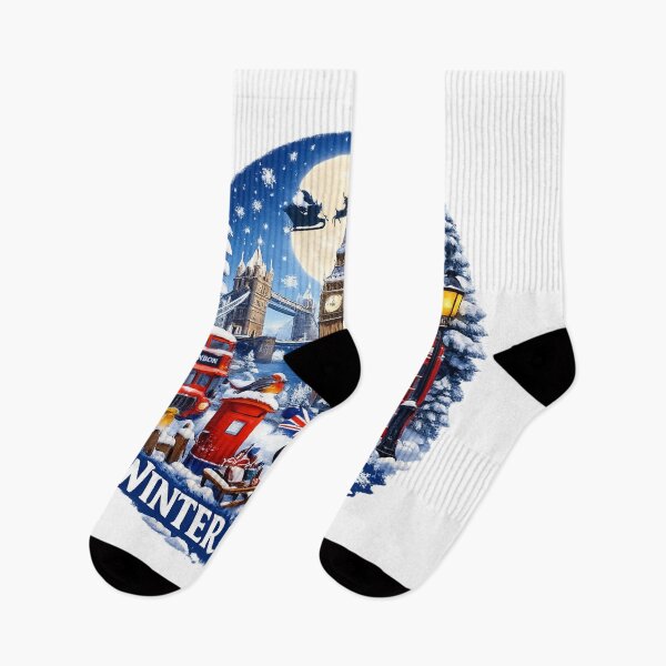 Item preview, Winter in the UK – Festive London Christmas Illustration | British Winter Scene Art designed and sold by GarnerSupplyCo.