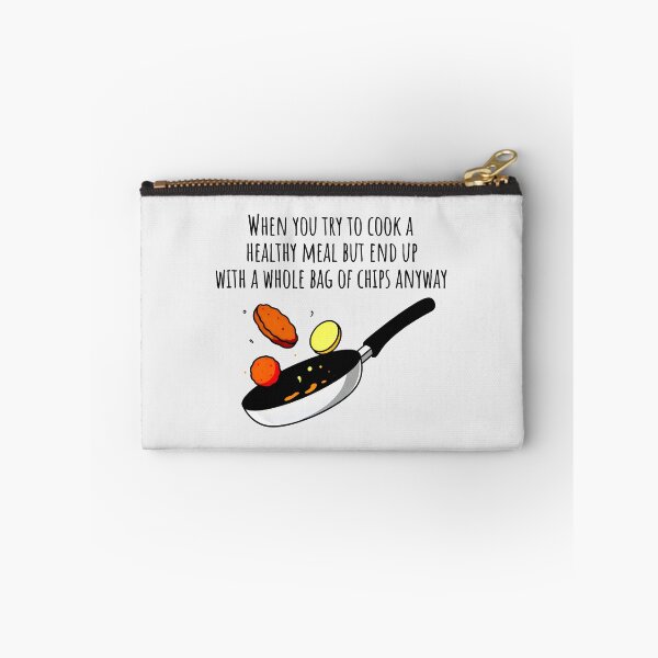Item preview, Funny Cooking Fail Healthy Meal vs Bag of Chips Sarcastic Art designed and sold by SplashTastic.