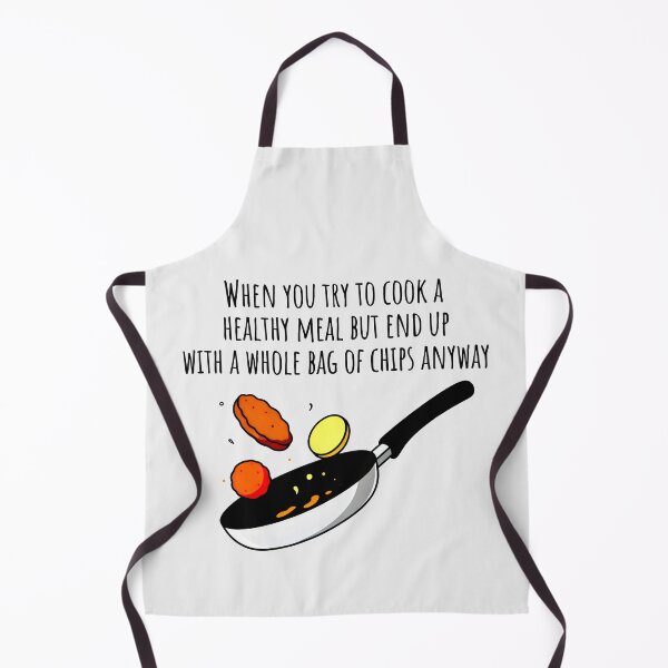 Item preview, Funny Cooking Fail Healthy Meal vs Bag of Chips Sarcastic Art designed and sold by SplashTastic.