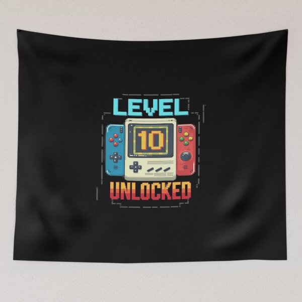 Item preview, Level 10 Unlocked Gamer 10th Birthday Video Game Boys  designed and sold by DigitaldeligArt.