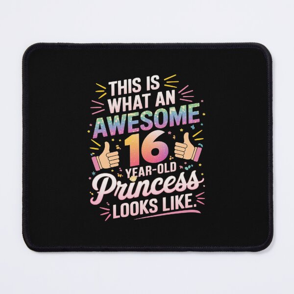 Item preview, 16 Years Old Girl Birthday Quote 16th B-day Princess designed and sold by MarkLeedsArt.