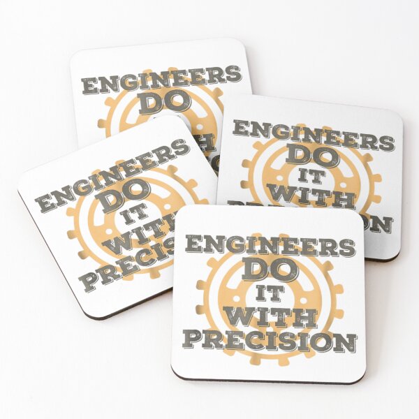 Item preview, Engineers Do It With Precision Gear Typography Humor Design designed and sold by DaphoLatara.