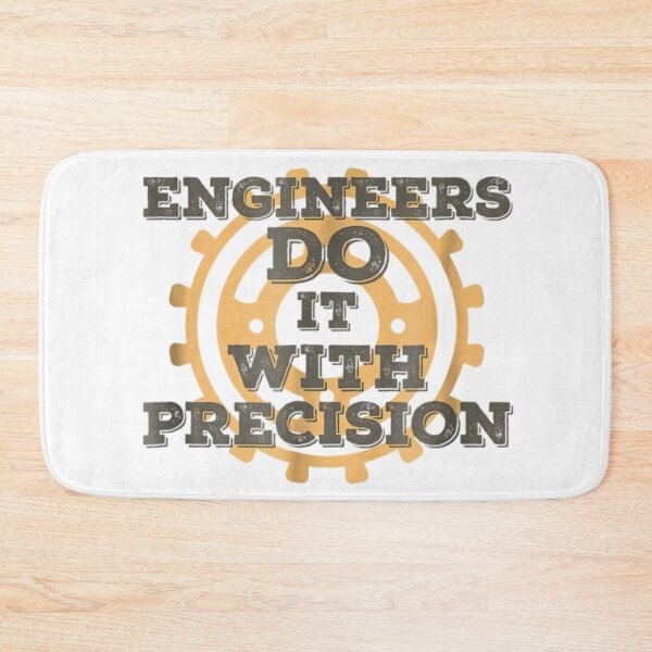 Item preview, Engineers Do It With Precision Gear Typography Humor Design designed and sold by DaphoLatara.