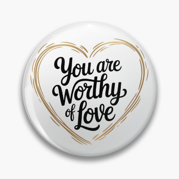 Item preview, You Are Worthy Of Love Self Worth Valentine Typography Affirmation Positive Shirt designed and sold by GiftsForge.