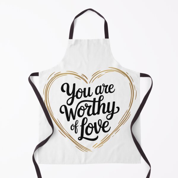Item preview, You Are Worthy Of Love Self Worth Valentine Typography Affirmation Positive Shirt designed and sold by GiftsForge.