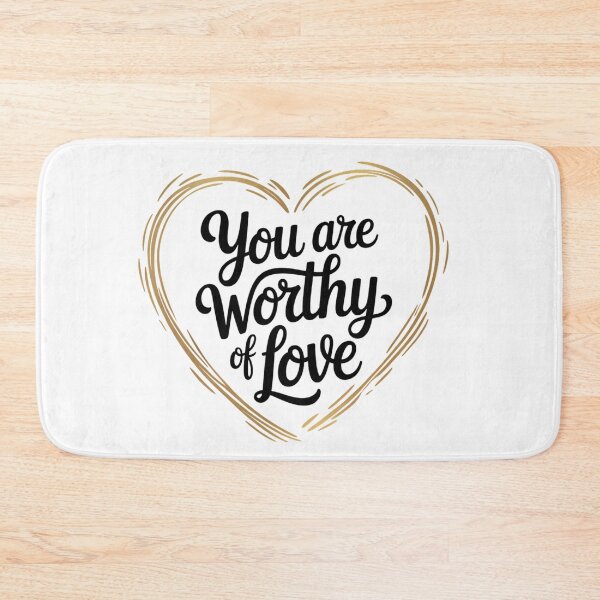 Item preview, You Are Worthy Of Love Self Worth Valentine Typography Affirmation Positive Shirt designed and sold by GiftsForge.