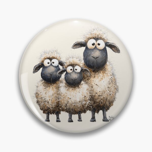Item preview, Gorgeous Sheep ' The Sherpas ’ BY SHiRLeY MacARTHuR designed and sold by Shirley MacArthur Art.