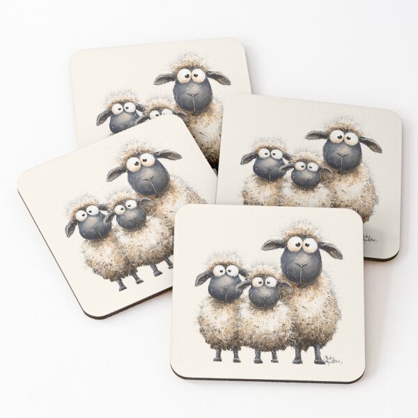 Item preview, Gorgeous Sheep ' The Sherpas ’ BY SHiRLeY MacARTHuR designed and sold by Shirley MacArthur Art.