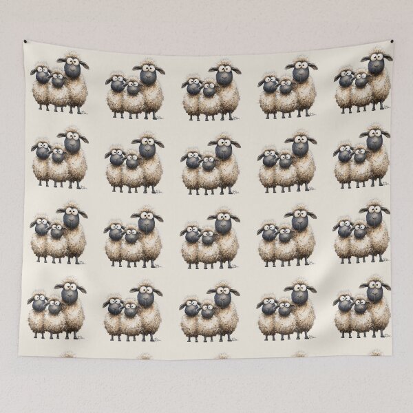 Item preview, Gorgeous Sheep ' The Sherpas ’ BY SHiRLeY MacARTHuR designed and sold by Shirley MacArthur Art.