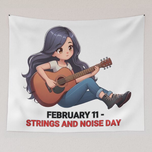 Item preview, Girl playing guitar – National Guitar Day designed and sold by Art-Arcade6.