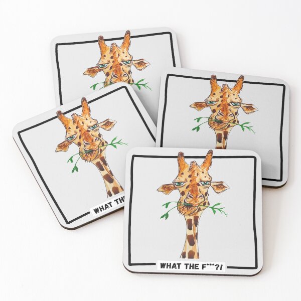 Item preview, WTF Giraffe – Funny Animal Art - What the F***?! designed and sold by Art by M.H..