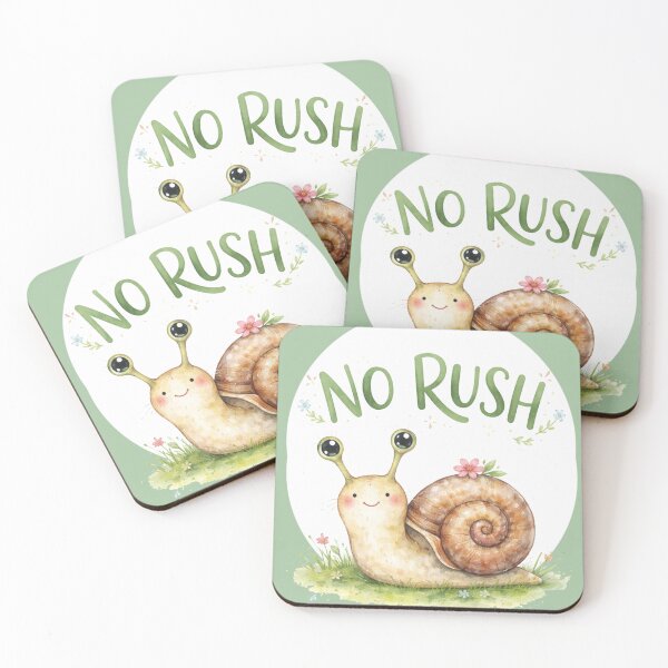 Item preview, No Rush – Slow is also a pace – Cute snail illustration designed and sold by Art by M.H..
