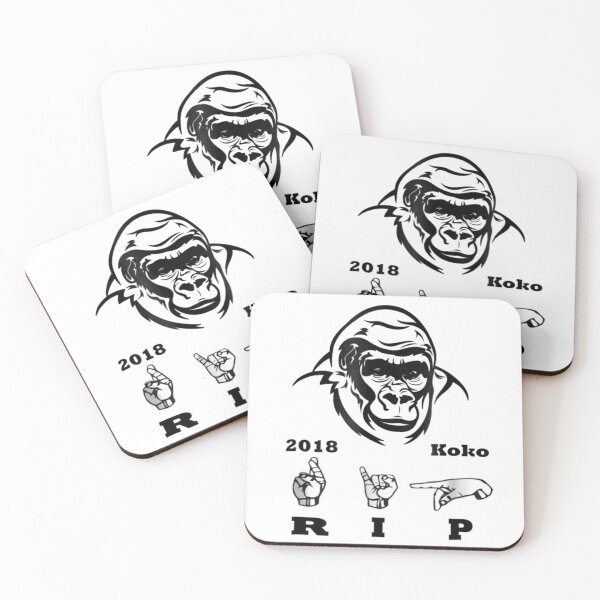 Item preview, Minimal Monkey Face Illustration With RIP Message Dark Style designed and sold by HarinDonreka.