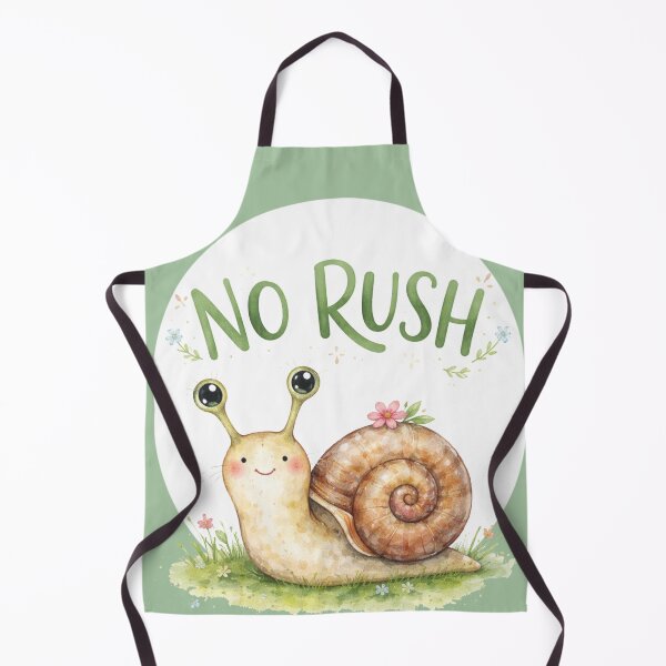 Item preview, No Rush – Slow is also a pace – Cute snail illustration designed and sold by Art by M.H..